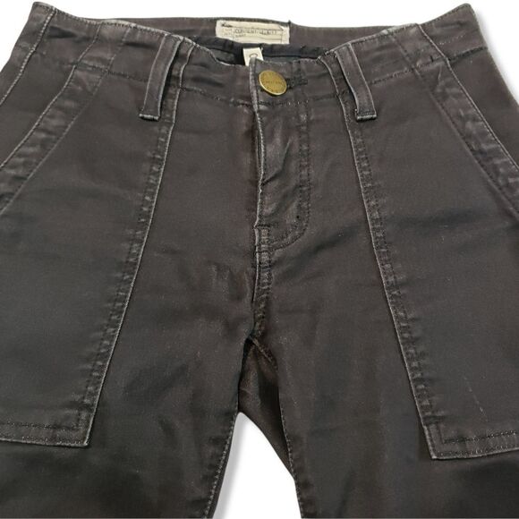 Current Elliott Jeans Size 23 The Combat Stiletto Matte Black Denim Pants Womens - Picture 3 of 7